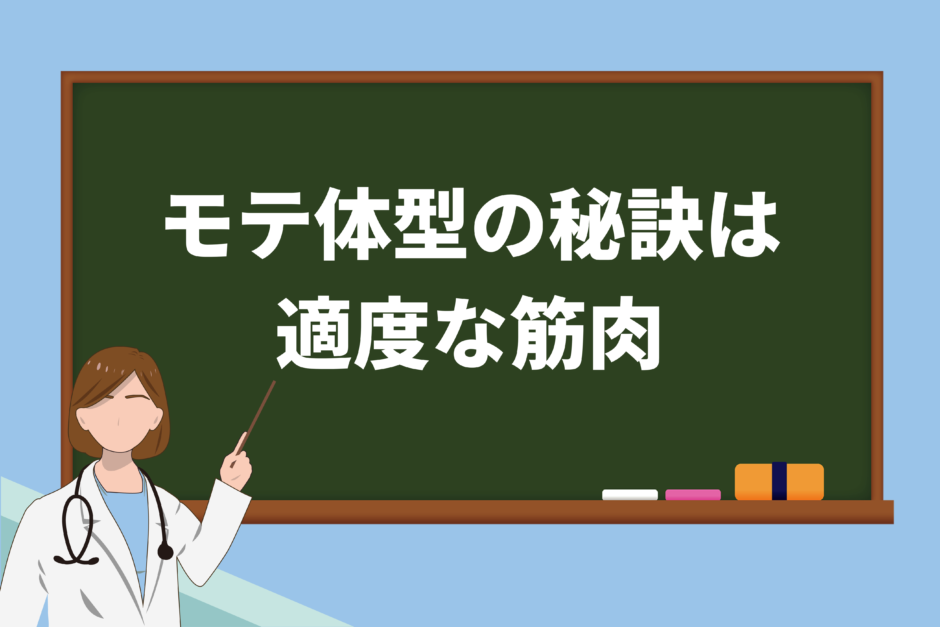 女性にモテる体型を手に入れるには適度に筋肉をつけることが大切！